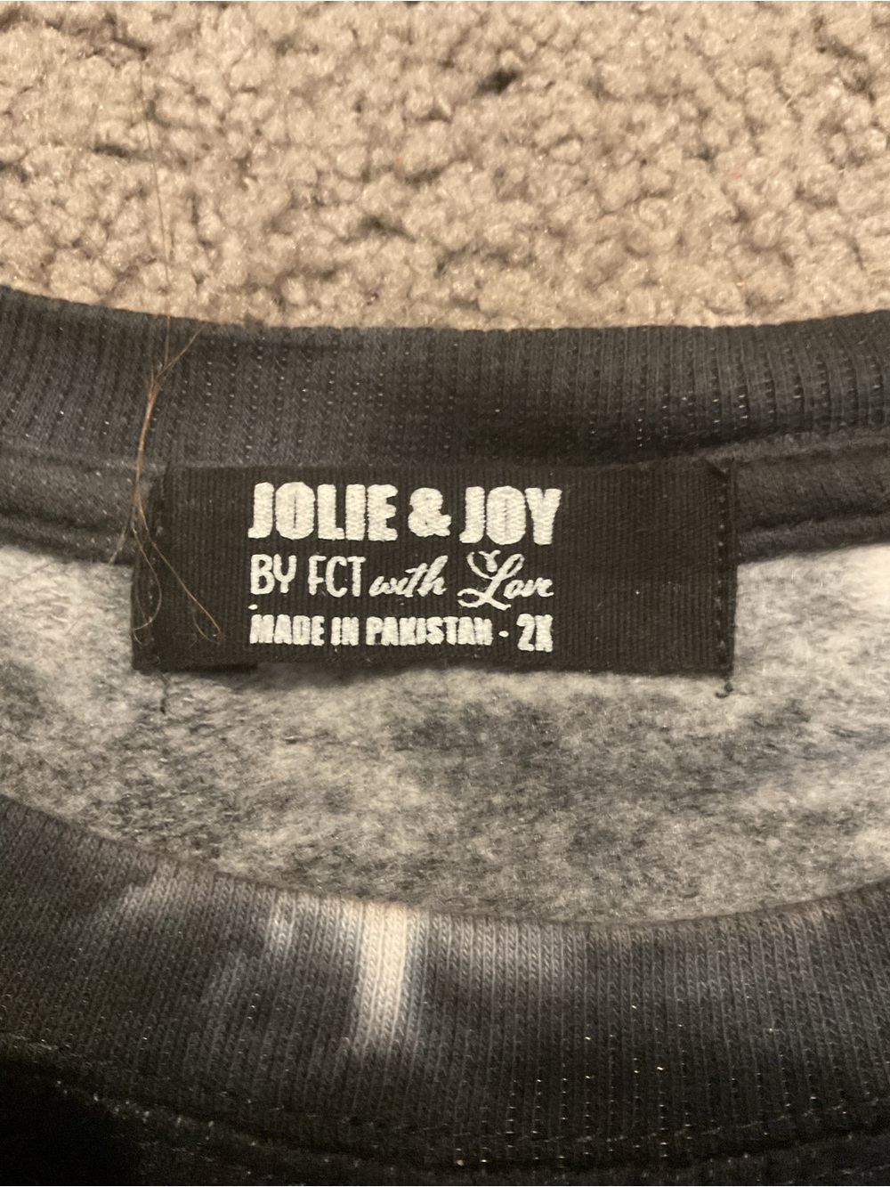 NWT Jolie & Joy Tie Dye Blue Rainbow Sweashirt & sweatpants set Loungwear sz 2X - Picture 3 of 8